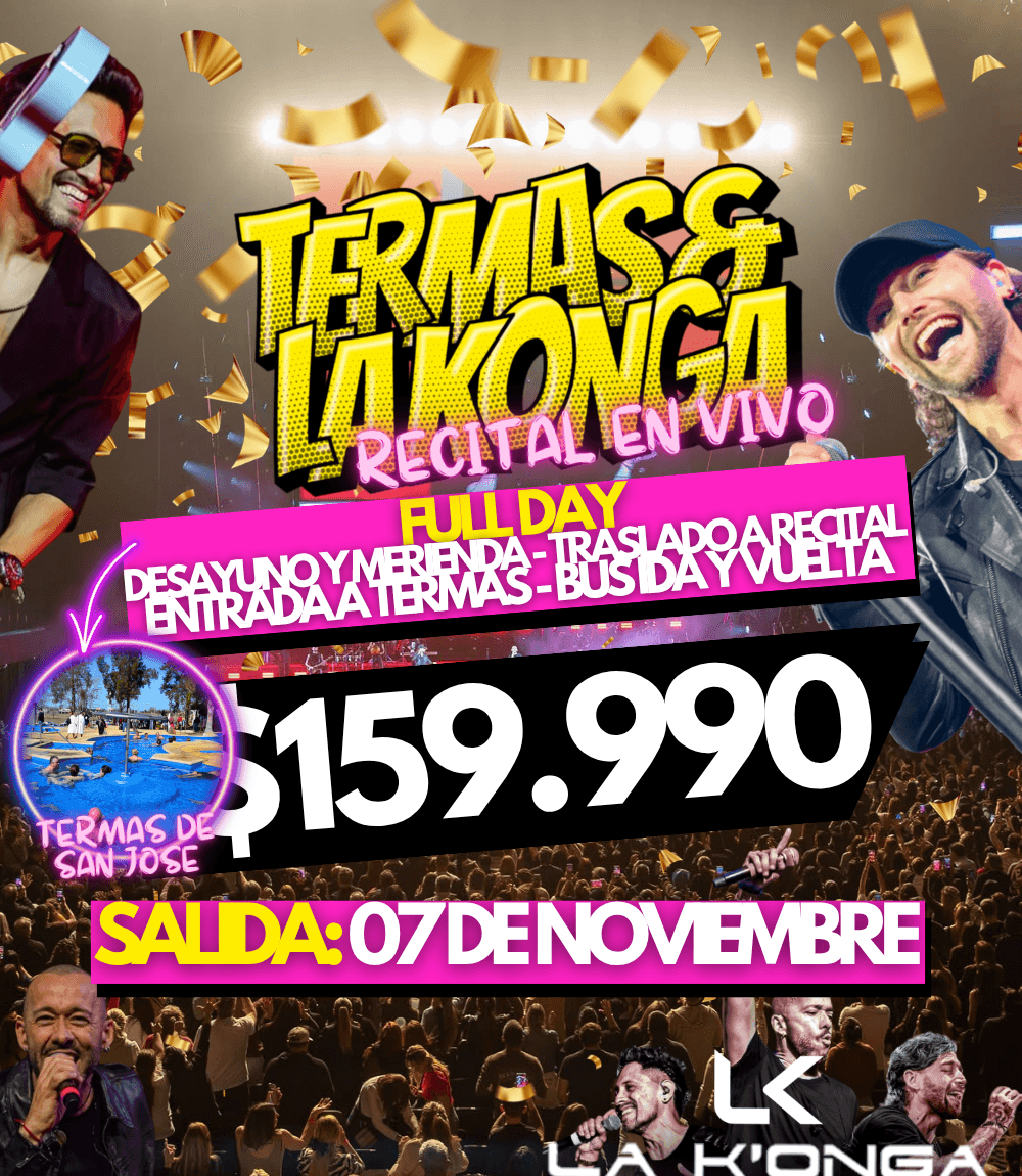 Paquete a Termas con recital de La K'onga en vivo